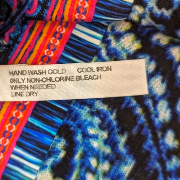 Nanette Lepore Indigo Paisley Mini Dress Halter Beach Coverup Womens Small Boho - Picture 8 of 11